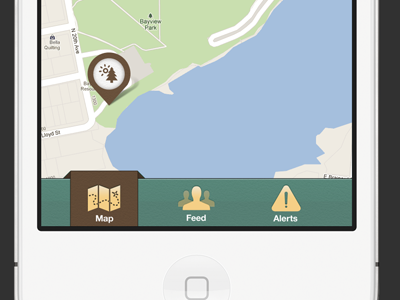 Pet App app icons ios iphone map mobile mobile app nav navigation pin ui