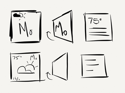 Weather App app paper sketch ui weather