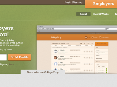 CollegeFrog Homepage