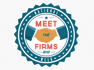 Meet The Firms badge campaign logo