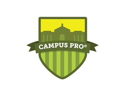 Campus Pro badge icon logo ribbon shield