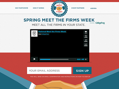 National Meet the Firms Week america landing page startup web website