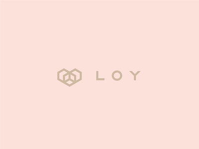 L O Y cube fashion gold grotesque heart identity minimalism pink sign