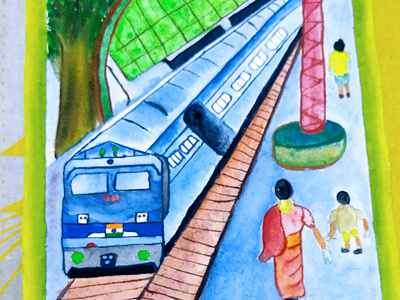 Indian railway by monika gupta on Dribbble