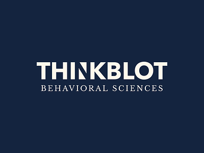 Logo for Thinkblot avenir next libre baskerville logo science