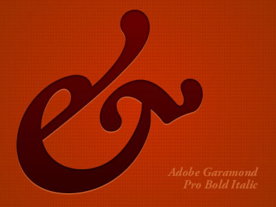 Adobe Garamond Pro Bold Italic ampersand garamond rebound