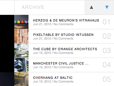 Archive List blog helvetica list navigation squarespace