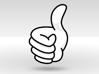 A Big Thumbs Up deadprojectoffice glove hand illustration thumbs up white