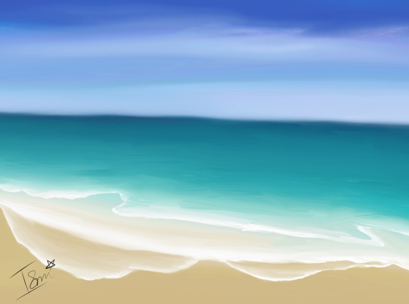 beach painting by me by ismi_creations on Dribbble