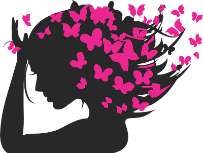 migrain logo pink illustration logodesign vector