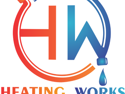 Heating works logo logo design