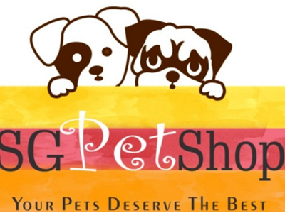 SG pets shop branding cartoon custom logo illustrator logo design vector logo versatile