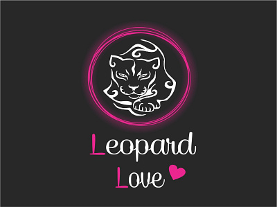 leopard love branding circle clean design illustration illustration vector icon logodesign vector