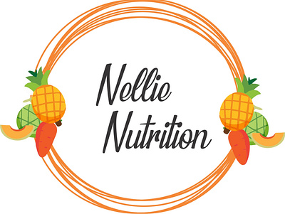 nellie nutrition branding circle circle logo illustration illustration vector icon logo design logodesign vector