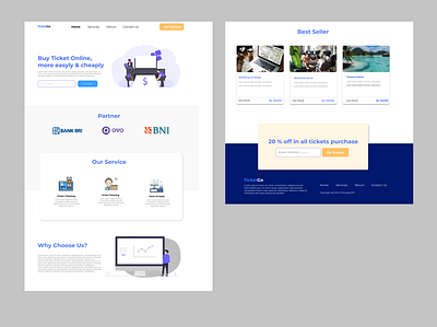 Landing Page Ticketing Online landingpage ticket ticketing ui uidesign