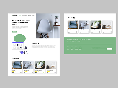 Landing page purniture design landingpage purniture ui uidesign uiux userinterface userinterfacedesign uxux websitepurniture