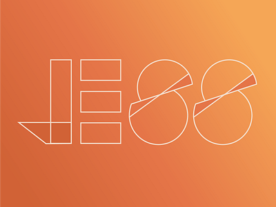 JESS design dribbbleweeklywarmup geometric illustration letterform typography