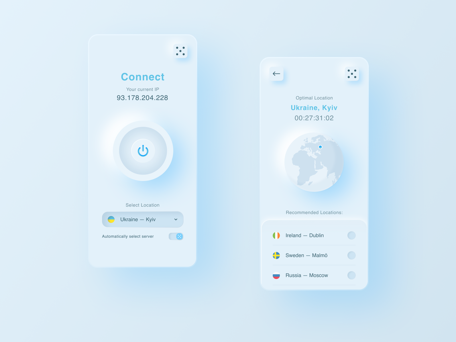 Sky VPN App by Sergey Dyachenko on Dribbble