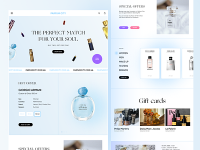 Parfum City Online Shop. UI redesign