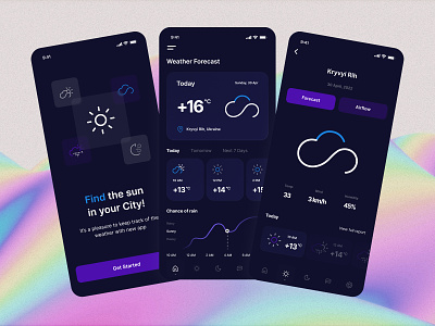 SkyMeteo - The Weather App app branding design figma ios ui ux web