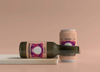 Moonshine label design(contest) bottlepackaging brewing design digital illustration flavour grilledpineapple illustration label packaging labeldesign