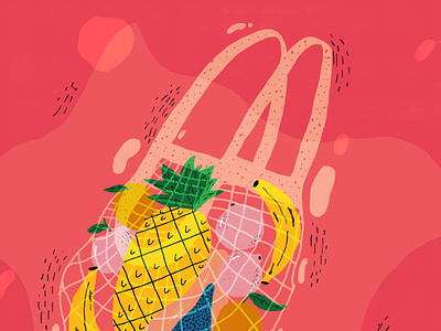 Fruit basket brightcolours fruit fruit illustration fruits basket illustration practise vector