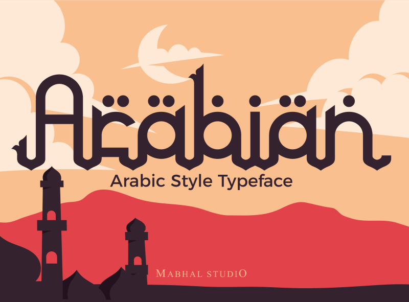 Arabian Font by Mabhal Studio on Dribbble