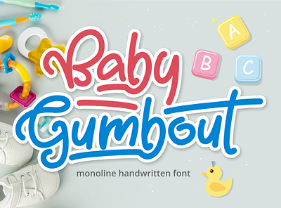 Baby Gumbout Font branding design font fonts illustration logo poster typeface typography