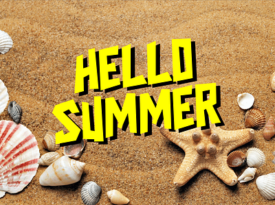 Hello Summer branding font fonts illustration logo poster typeface typography