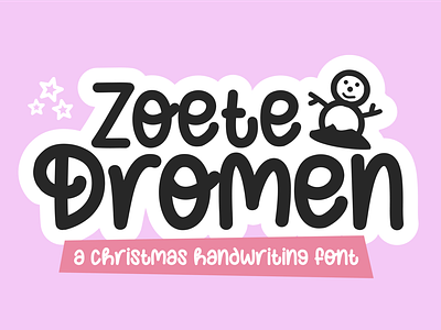 Zoete Dromen - Christmas Font branding font fonts illustration logo poster typeface typography