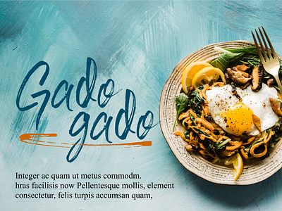 Gado-gado Food Poster - Fusha Brush Font