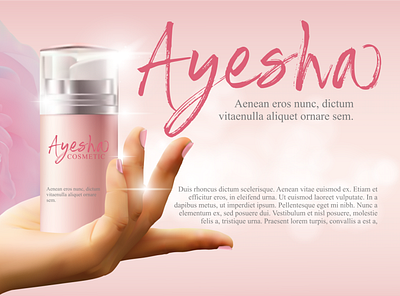 Ayesha Cosmetic Flyer - Fusha Brush Font brush cosmetic font fonts typeface