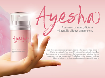 Ayesha Cosmetic Flyer - Fusha Brush Font brush cosmetic font fonts poster typeface