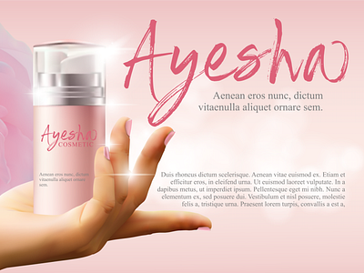 Ayesha Cosmetic Flyer - Fusha Brush Font