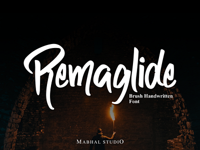 Remaglide | Handwritten Font Brush Solid brush design font font design fonts handwritten logo poster remaglide typeface