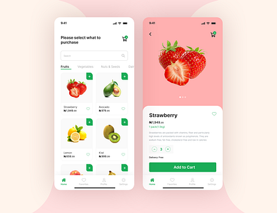 Fruity design fruit fruit app minimal mobile app mobile app design product design strawberry typography ui ux
