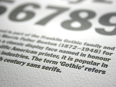 Franklin Gothic Condensed black cotton paper franklin gothic letterpress letterpress print poster typography