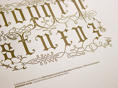 Pressed Face Letterpress Print cotton paper fount hand drawn letterpress limited edition prints type typeface typography