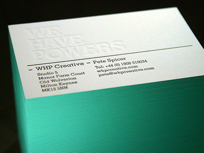 Edge Painted Letterpress Business Card business card cotton cranes deboss duplex edge painted letterpress paper
