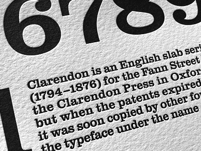 Clarendon Letterpress Print