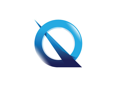 Q letter blue letter logo q