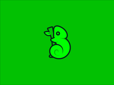 B Chameleon b challenge chameleon design green logo logotype