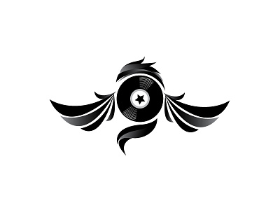 Phoenix Record black design logo phoenix record vinyl record wigs
