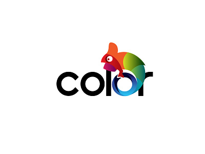 Color chameleon color concept logo logo design