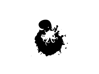 Black Ink black concept design ink logo octopus