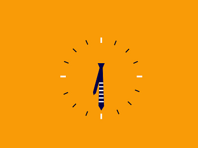 Gentleman Time clock concept design gentleman logo tie time