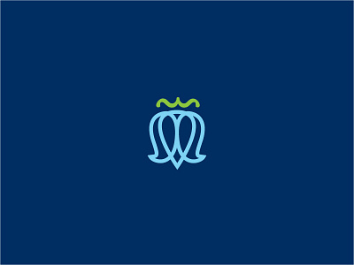 Bluebell blue concept design flower icon logo