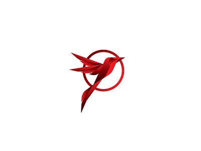 Red Bird bird concept icon logo red