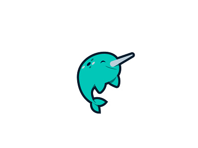 Narwhal 2 concept cute design happy internet logo narwhal