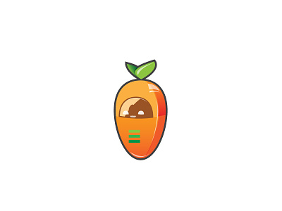 Robo Carrot carrot concept cute design healthy logo robot tech wellness